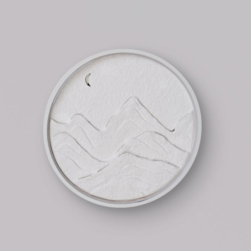 Applique murale LED en plâtre de fer ronde contemporaine scandinave pour chambre 