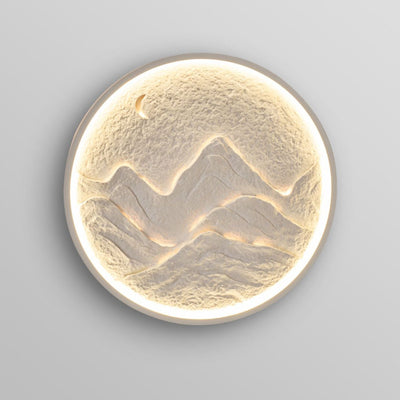 Applique murale LED en plâtre de fer ronde contemporaine scandinave pour chambre 