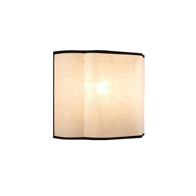 Applique murale à 1 lumière en forme de demi-cercle en tissu traditionnel français pour chambre 