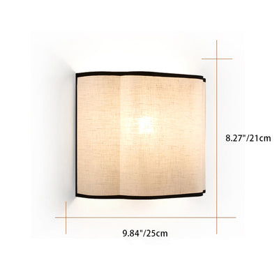 Applique murale à 1 lumière en forme de demi-cercle en tissu traditionnel français pour chambre 