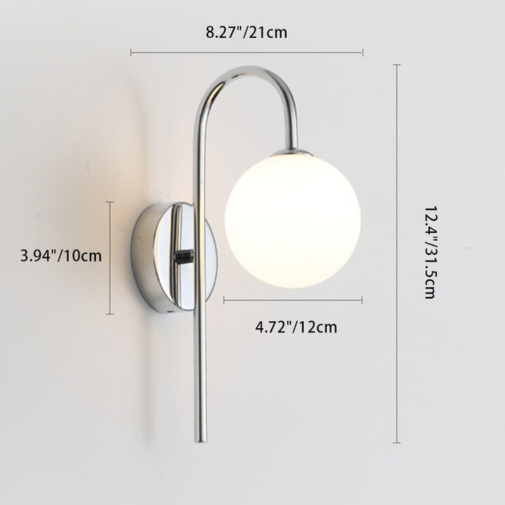 Lámpara de Aplique de Pared de 1 Luz de Círculo Geométrico de Simplicidad Moderna de Vidrio de Aluminio para Sala de Estar 