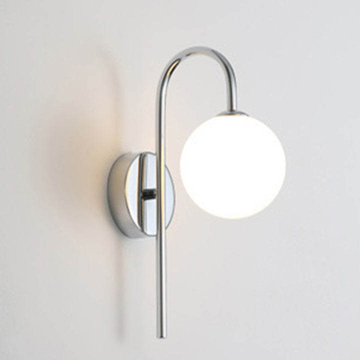Lámpara de Aplique de Pared de 1 Luz de Círculo Geométrico de Simplicidad Moderna de Vidrio de Aluminio para Sala de Estar 