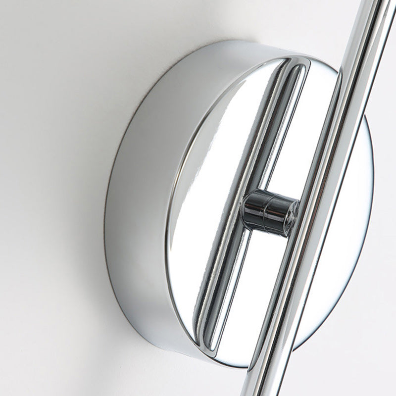 Lámpara de Aplique de Pared de 1 Luz de Círculo Geométrico de Simplicidad Moderna de Vidrio de Aluminio para Sala de Estar 