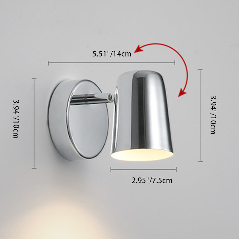 Lámpara de Aplique de Pared de 1 Luz de Círculo Geométrico de Simplicidad Moderna de Vidrio de Aluminio para Sala de Estar 