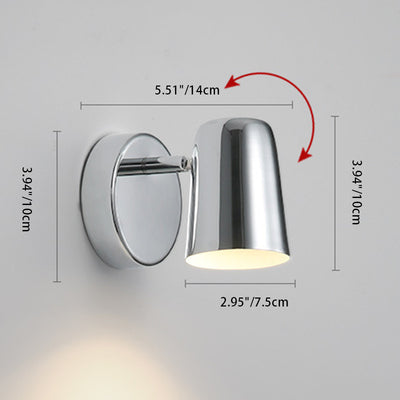 Applique murale 1 lumière en verre et aluminium avec cercle géométrique de simplicité moderne pour salon 