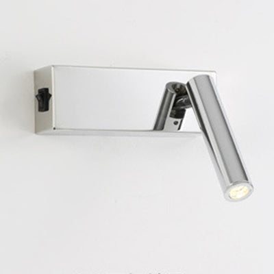 Lampe murale moderne de luxe en cylindre de fer et d'aluminium à 1 lumière réglable pour salon 