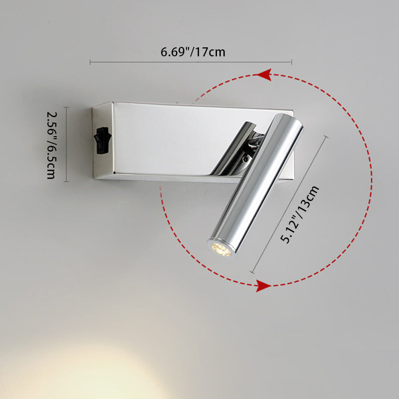 Lampe murale moderne de luxe en cylindre de fer et d&