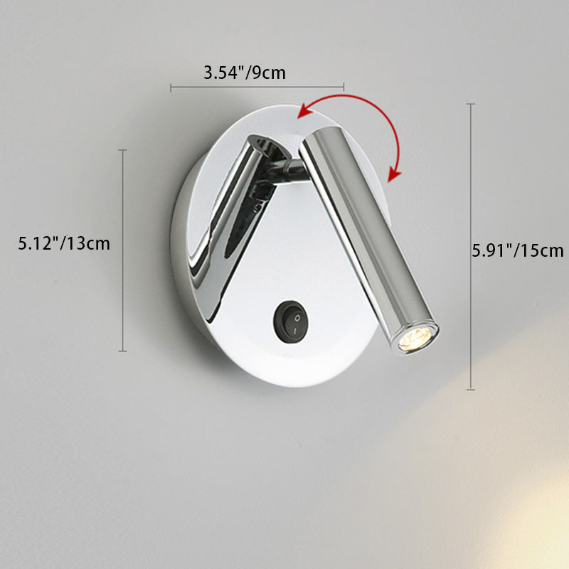 Lampe murale moderne de luxe en cylindre de fer et d&