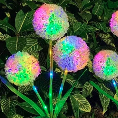 Luz de jardín solar impermeable LED de flor de diente de león artificial creativa contemporánea para patio exterior 