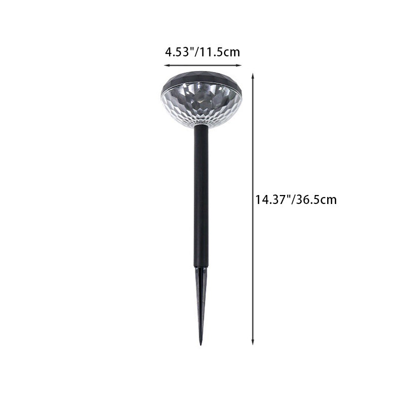Contemporary Industrial ABS Round LED Solar Waterproof Lawn Insert Light For Outdoor Patio
