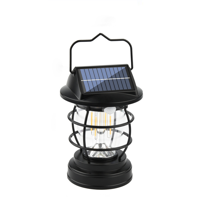 Zeitgenössische industrielle ABS-Körpererkennungs-LED-Solar-Außenleuchte Campinglampe für Außenbereich 