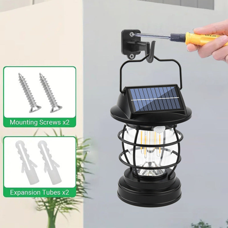 Zeitgenössische industrielle ABS-Körpererkennungs-LED-Solar-Außenleuchte Campinglampe für Außenbereich 