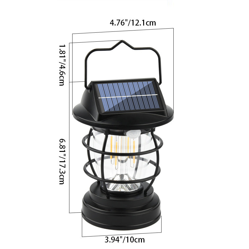 Zeitgenössische industrielle ABS-Körpererkennungs-LED-Solar-Außenleuchte Campinglampe für Außenbereich 