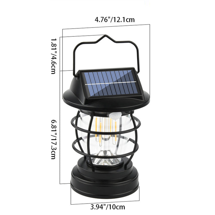 Zeitgenössische industrielle ABS-Körpererkennungs-LED-Solar-Außenleuchte Campinglampe für Außenbereich 