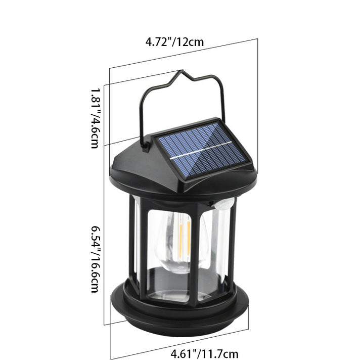 Zeitgenössische industrielle ABS-Körpererkennungs-LED-Solar-Außenleuchte Campinglampe für Außenbereich 
