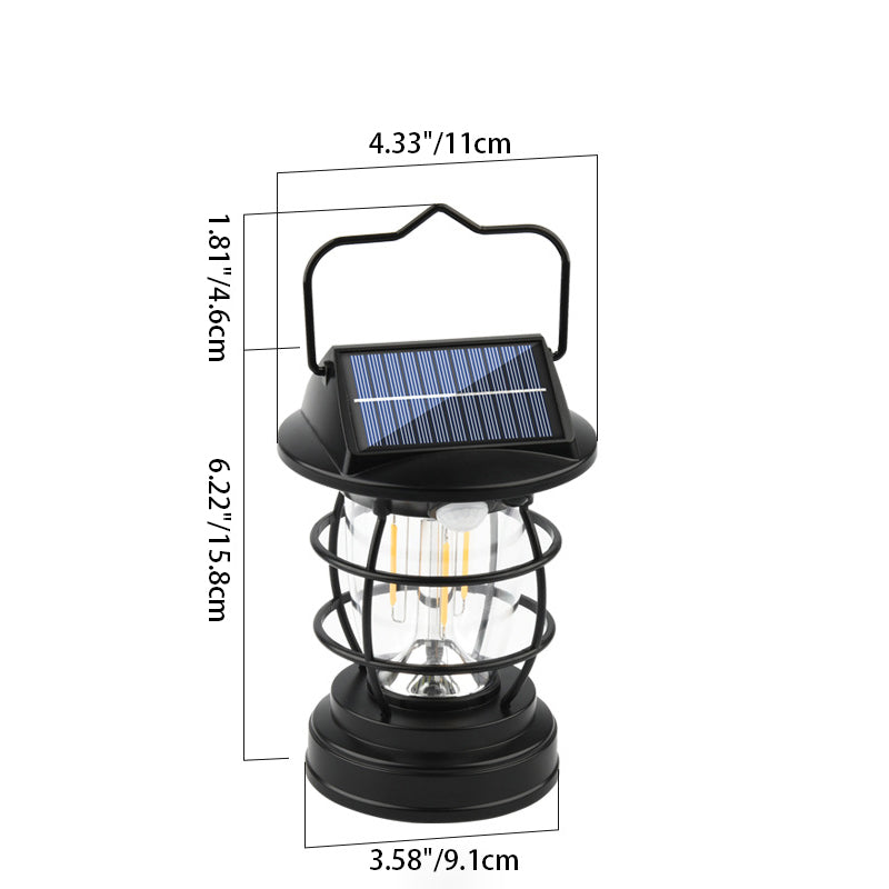 Zeitgenössische industrielle ABS-Körpererkennungs-LED-Solar-Außenleuchte Campinglampe für Außenbereich 