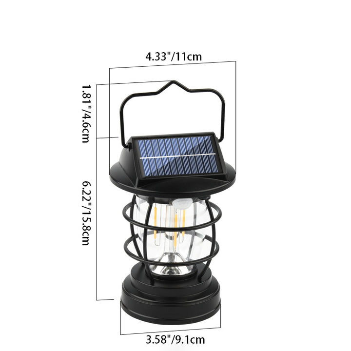 Zeitgenössische industrielle ABS-Körpererkennungs-LED-Solar-Außenleuchte Campinglampe für Außenbereich 
