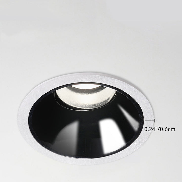 Lumière de plafond encastrée à LED ronde en aluminium minimaliste moderne pour salon 