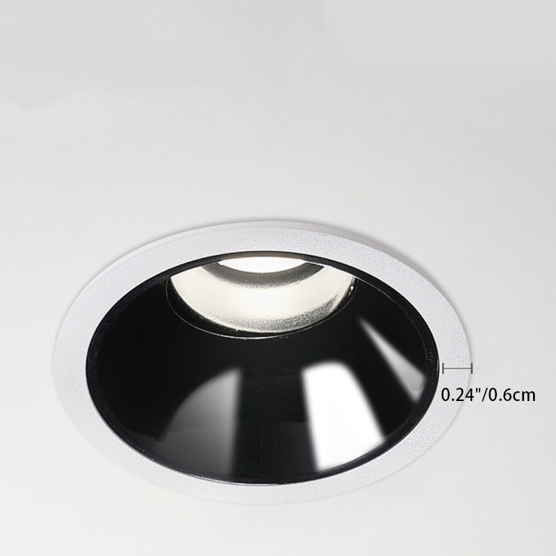 Modern Minimalist Aluminum Round LED Recessed Spotlight Flush Mount Ceiling Light For Living Room