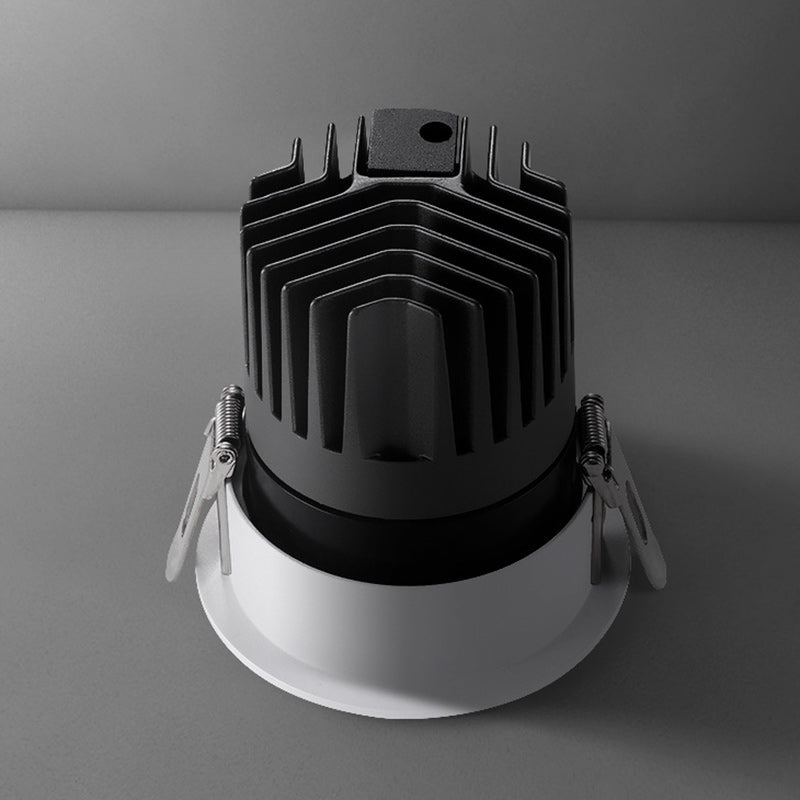 Modern Minimalist Aluminum Round LED Recessed Spotlight Flush Mount Ceiling Light For Living Room