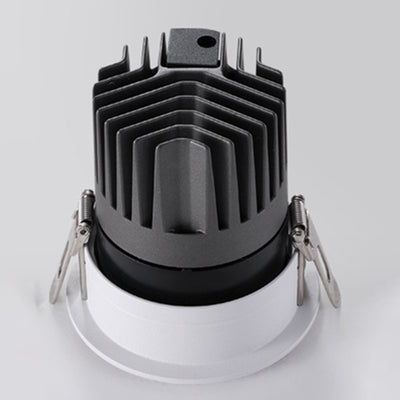 Modern Minimalist Aluminum Round LED Recessed Spotlight Flush Mount Ceiling Light For Living Room