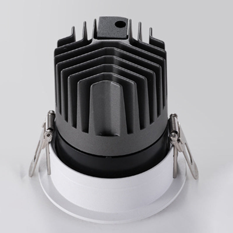 Modern Minimalist Aluminum Round LED Recessed Spotlight Flush Mount Ceiling Light For Living Room