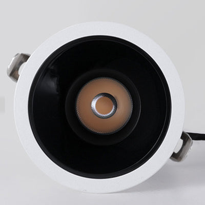 Modern Minimalist Aluminum Round LED Recessed Spotlight Flush Mount Ceiling Light For Living Room