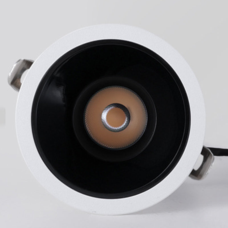 Modern Minimalist Aluminum Round LED Recessed Spotlight Flush Mount Ceiling Light For Living Room