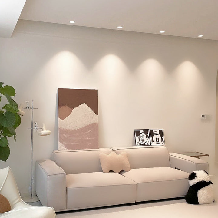 Lumière de plafond encastrée à LED ronde en aluminium minimaliste moderne pour salon 