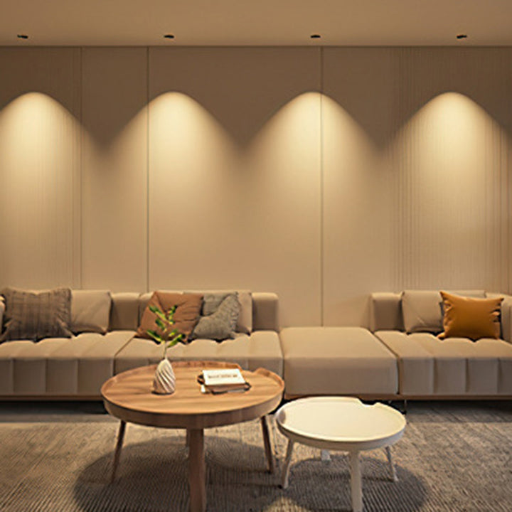 Lumière de plafond encastrée à LED ronde en aluminium minimaliste moderne pour salon 