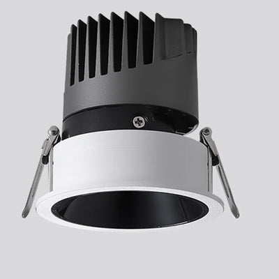 Modern Minimalist Aluminum Round LED Recessed Spotlight Flush Mount Ceiling Light For Living Room