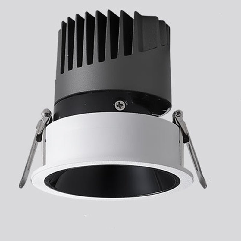 Modern Minimalist Aluminum Round LED Recessed Spotlight Flush Mount Ceiling Light For Living Room