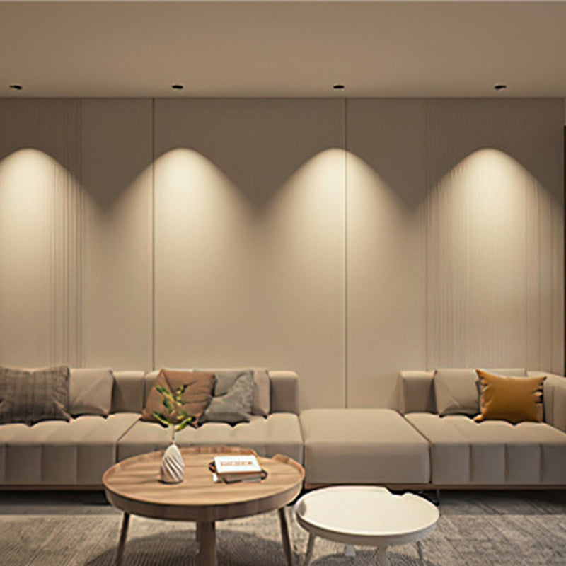 Lumière de plafond encastrée à LED ronde en aluminium minimaliste moderne pour salon 
