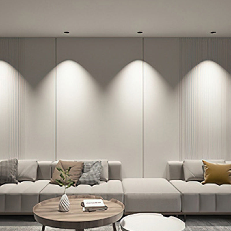 Modern Minimalist Aluminum Round LED Recessed Spotlight Flush Mount Ceiling Light For Living Room