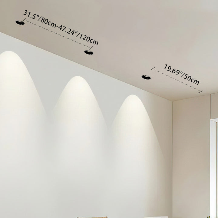 Lumière de plafond encastrée à LED ronde en aluminium minimaliste moderne pour salon 