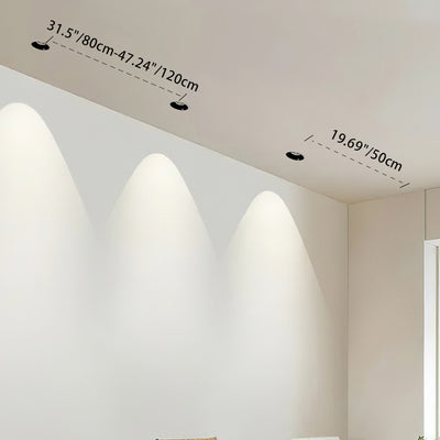 Modern Minimalist Aluminum Round LED Recessed Spotlight Flush Mount Ceiling Light For Living Room