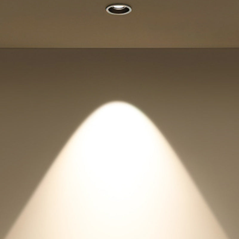 Modern Minimalist Aluminum Round LED Recessed Spotlight Flush Mount Ceiling Light For Living Room