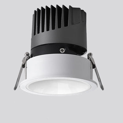 Modern Minimalist Aluminum Round LED Recessed Spotlight Flush Mount Ceiling Light For Living Room