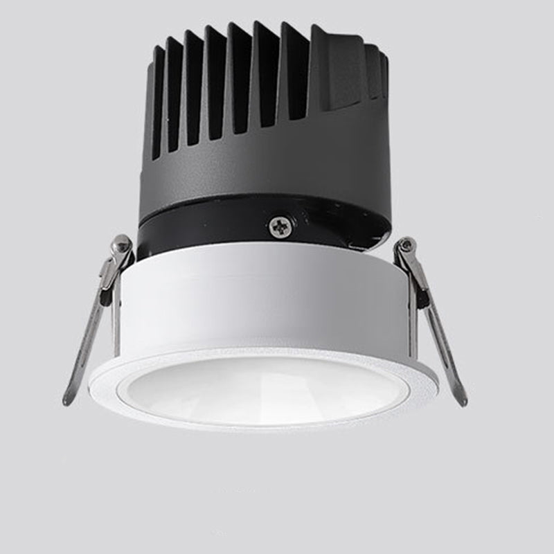 Modern Minimalist Aluminum Round LED Recessed Spotlight Flush Mount Ceiling Light For Living Room