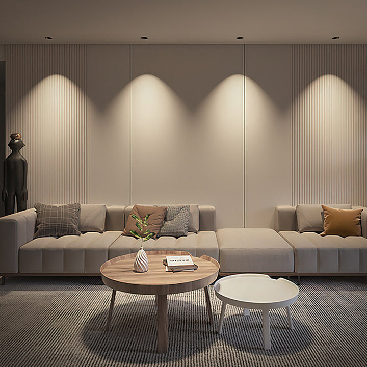 Lumière de plafond encastrée à LED ronde en aluminium minimaliste moderne pour salon 