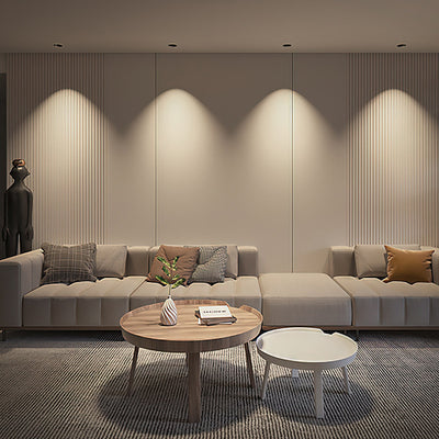 Modern Minimalist Aluminum Round LED Recessed Spotlight Flush Mount Ceiling Light For Living Room