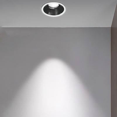 Modern Minimalist Aluminum Round LED Recessed Spotlight Flush Mount Ceiling Light For Living Room