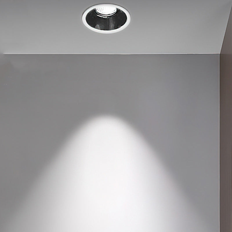 Modern Minimalist Aluminum Round LED Recessed Spotlight Flush Mount Ceiling Light For Living Room