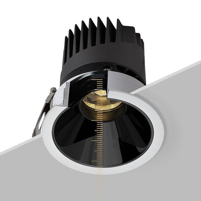 Modern Minimalist Aluminum Round LED Recessed Spotlight Flush Mount Ceiling Light For Living Room