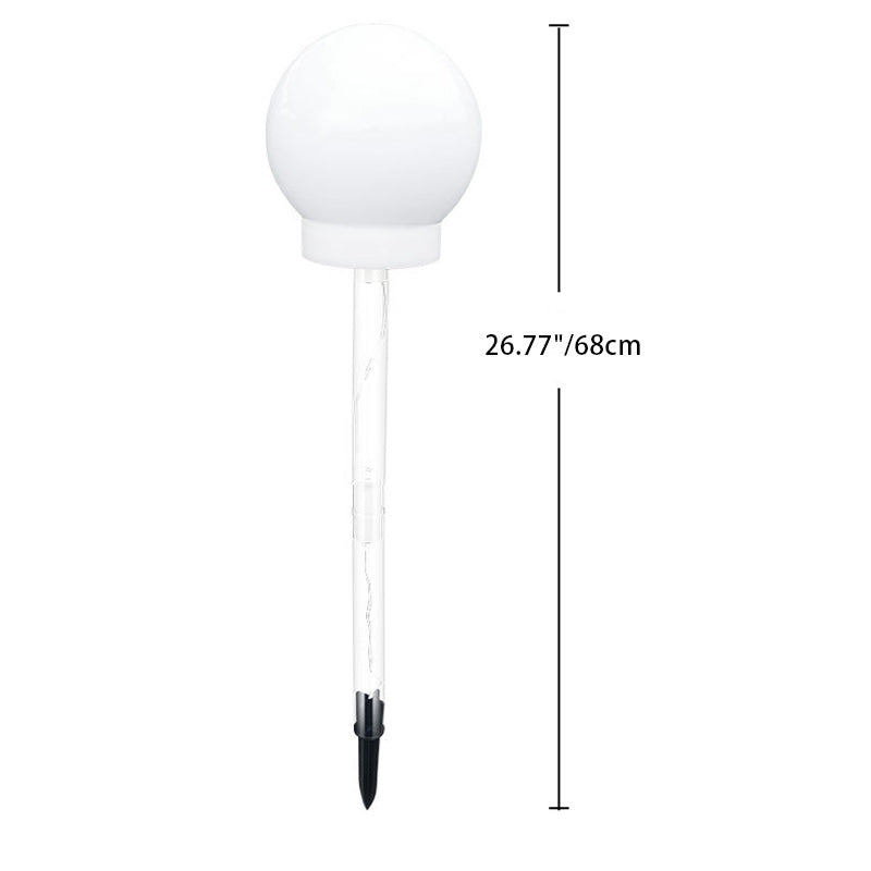 Globe industriel contemporain Balle solaire LED étanche pour pelouse avec insert pour patio extérieur 
