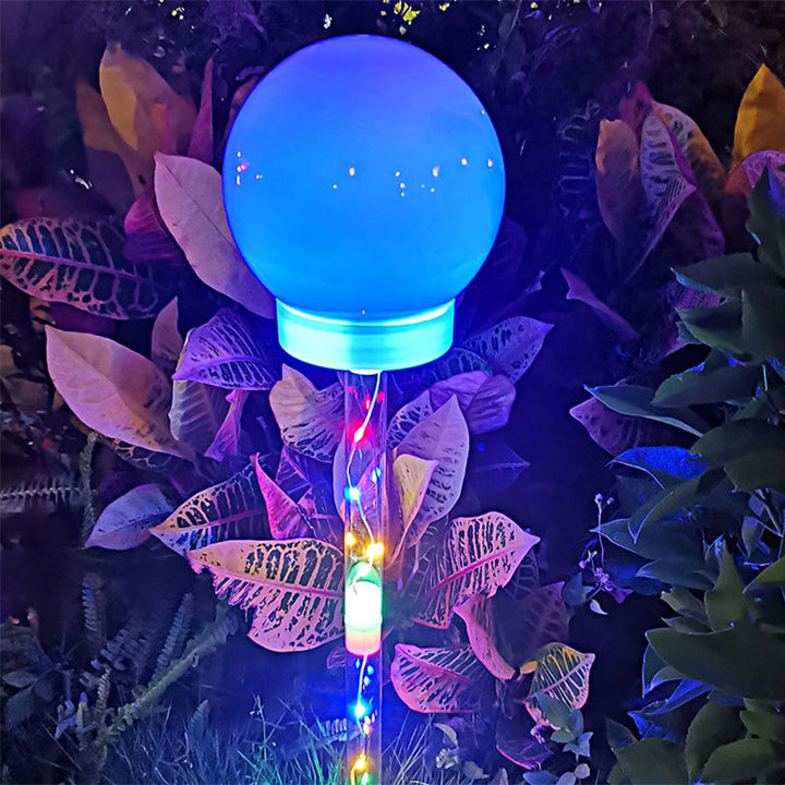 Globe industriel contemporain Balle solaire LED étanche pour pelouse avec insert pour patio extérieur 