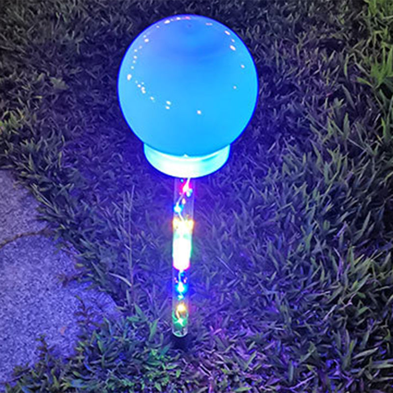 Globe industriel contemporain Balle solaire LED étanche pour pelouse avec insert pour patio extérieur 