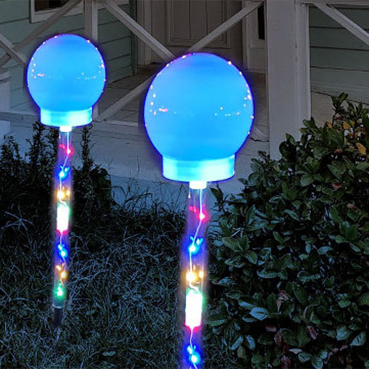 Globe industriel contemporain Balle solaire LED étanche pour pelouse avec insert pour patio extérieur 