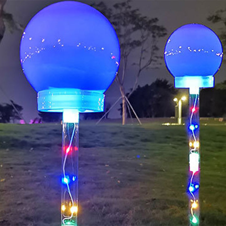 Globe industriel contemporain Balle solaire LED étanche pour pelouse avec insert pour patio extérieur 