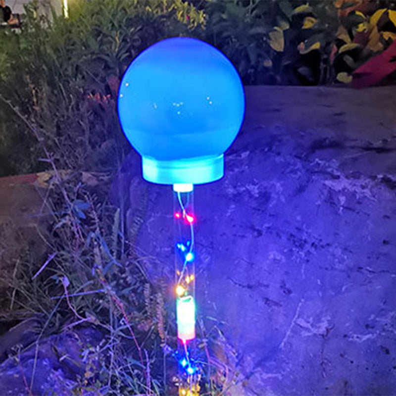 Globe industriel contemporain Balle solaire LED étanche pour pelouse avec insert pour patio extérieur 
